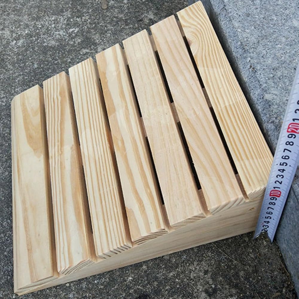 Wooden Door Threshold Ramp 3' 4' 5' 6' Rise Entry Ramps Wood Wheelchair Ramp Non-Slip Curb Ramps for Home Steps/Doorways(35x39x15cm/14x15x6in)
