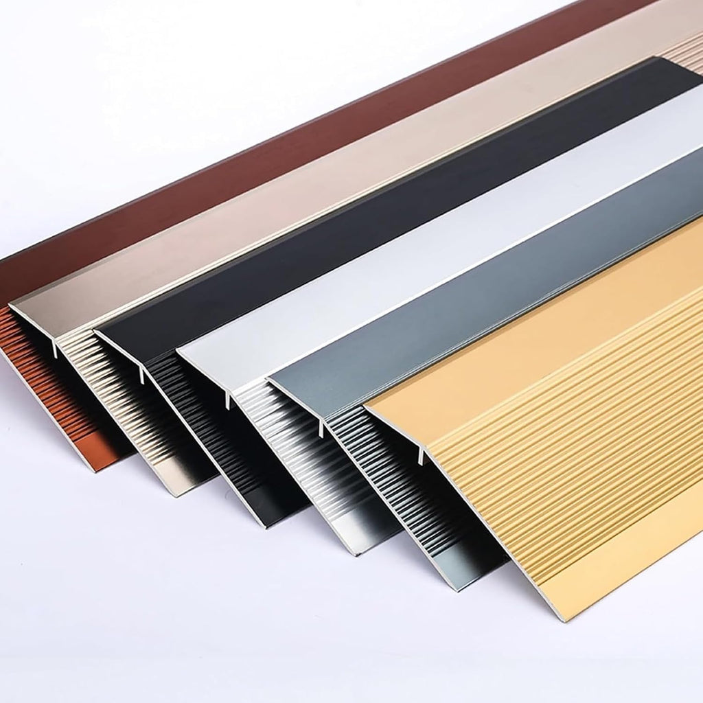 Aluminum Floor Transition Strip, Flooring Reducer for Wheelchair Ramp, Height Adjustment 1-3.5cm, Suitable for Doorways and Thresholds, Durable and Safe