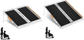 Bundled Portable Wheelchair Ramp 2FT 3FT, Anti-Slip Aluminum Folding Handicap Ramp Wheel Chair Ramp for Home Steps Wheelchair Ramps for Home Entrance Threshold Doorways Stairs Curbs Scooter
