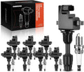 A-Premium Set of 8 Ignition Coil Pack and Iridium Spark Plugs Compatible with Infiniti Q45 1997 1998 1999 2000 2001 V8 4.1L