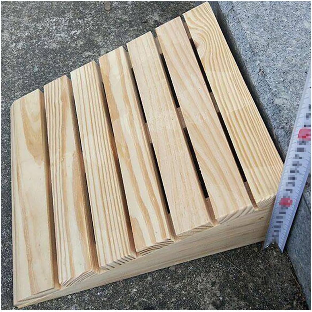 Threshold Ramp, Auxiliary Wood Threshold Ramps for Doorways, 2/3/ 4/5/6 Inch Rise Wheelchair Transition Ramp, Kerb/Curb Ramps for Doorway Access Entry (38.8x35x14cm)