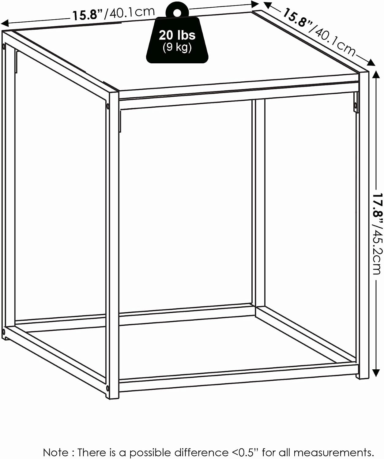 Furinno CAMNUS Living Room Tables Set of 3, Metal Frame 1 Coffee Table + 2 Side Tables, Side Tables Set, White