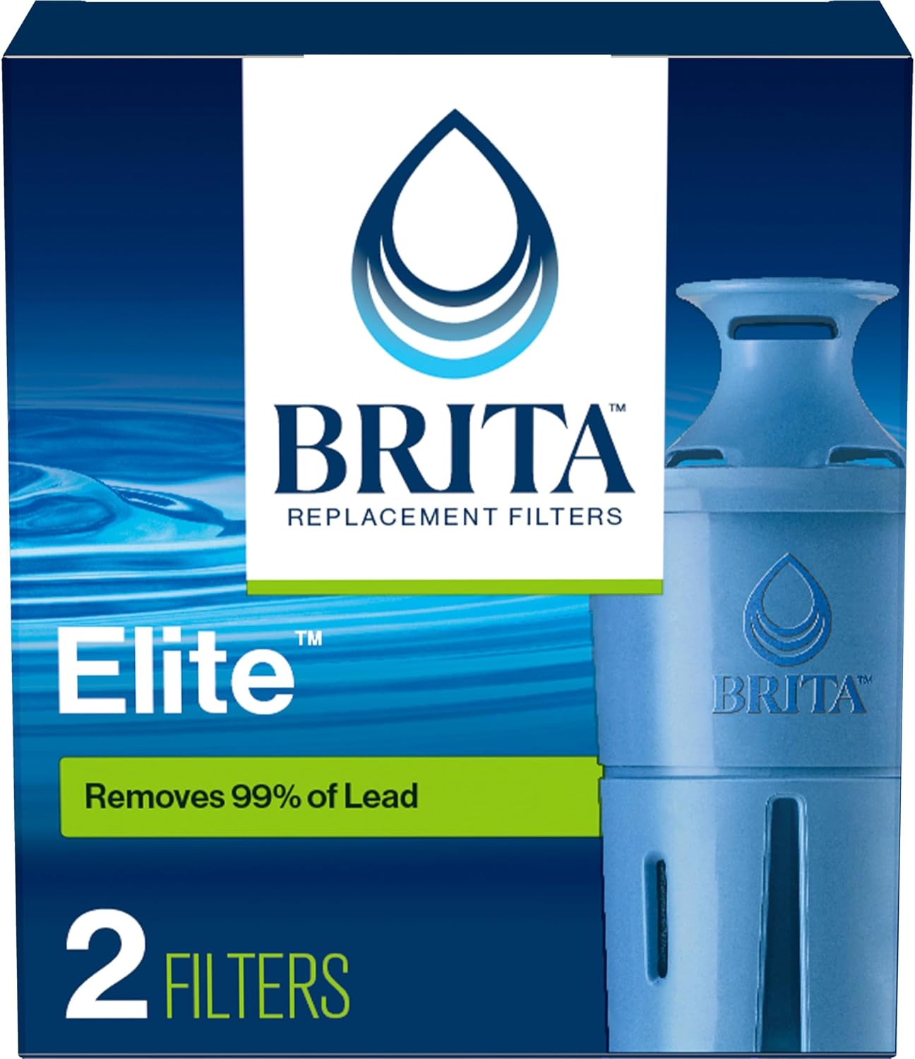 Aquasana Under Sink Water Filter + Brita Elite Water Filter Replacements for Pitchers and Dispensers
