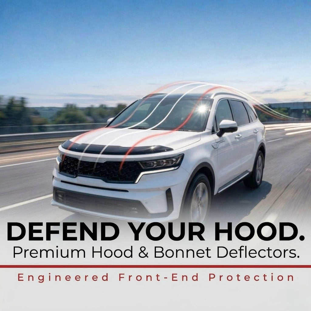 Hood Deflector Guard fits Ford Ranger 2010-2012, Bugflector Bug & Bonnet Shields, Black ABS Hood Protector, Protects from Particles & Bug, All Weather Durable Car Exterior Accessories