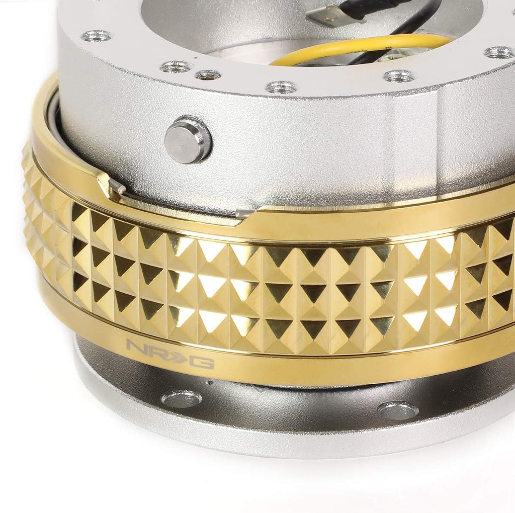 NRG Innovations SRK-210SL/CG Quick Release Kit (Silver Body/Chrome Gold Pyramid Ring)