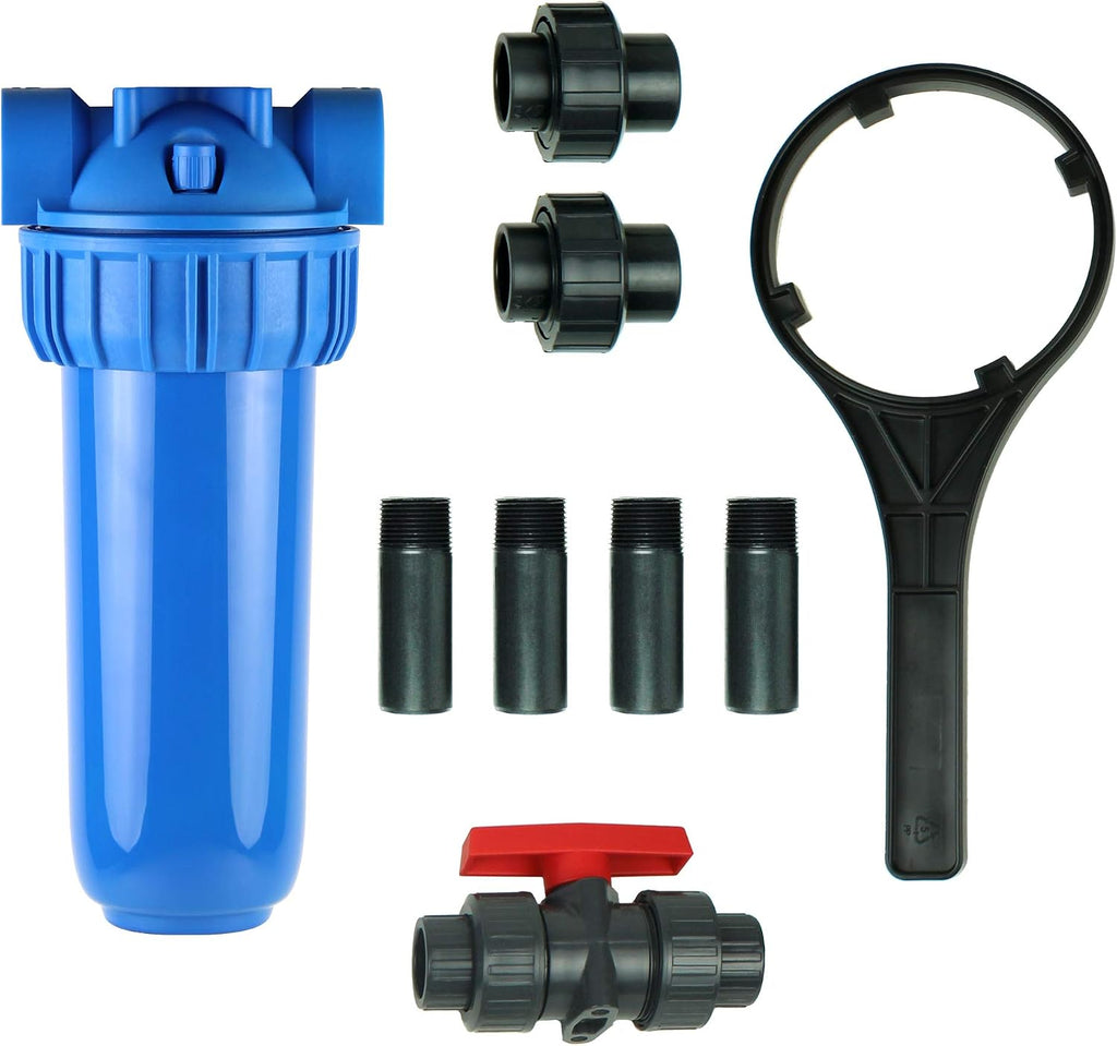 Aquasana Rhino Whole House Water Filter System Installation Kit with 3/4' Fittings and 10' Pre-Filter