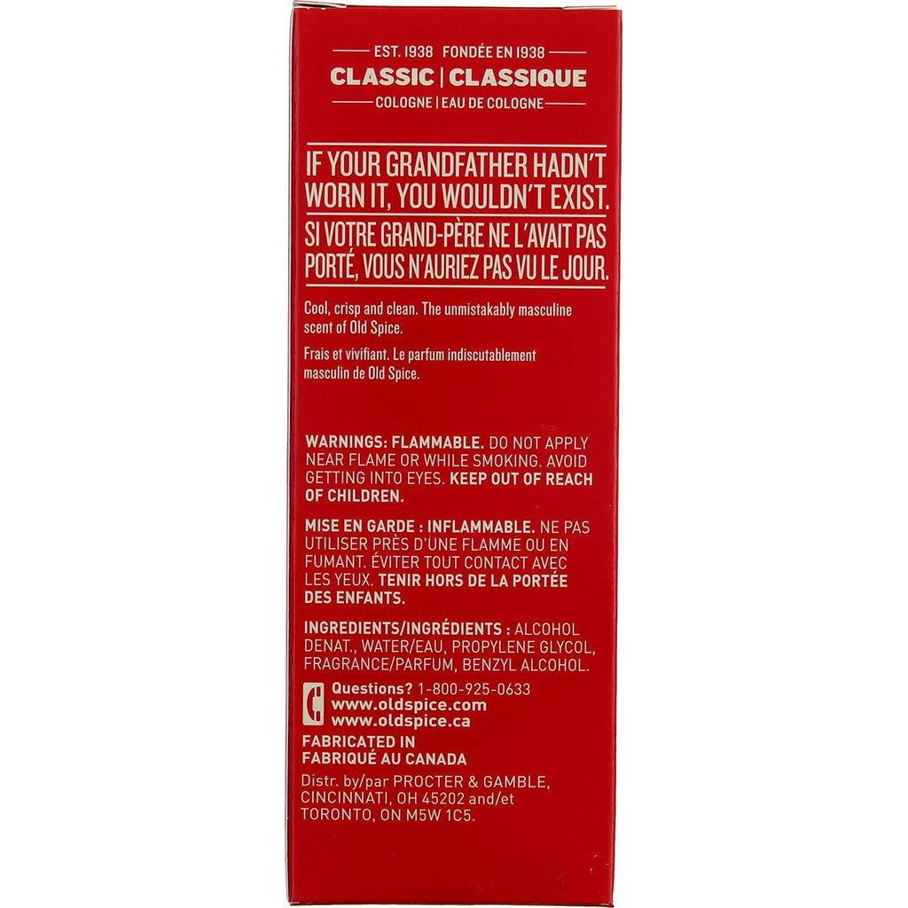 Old Spice Classic Cologne Spray 4.25 oz (Pack of 12)