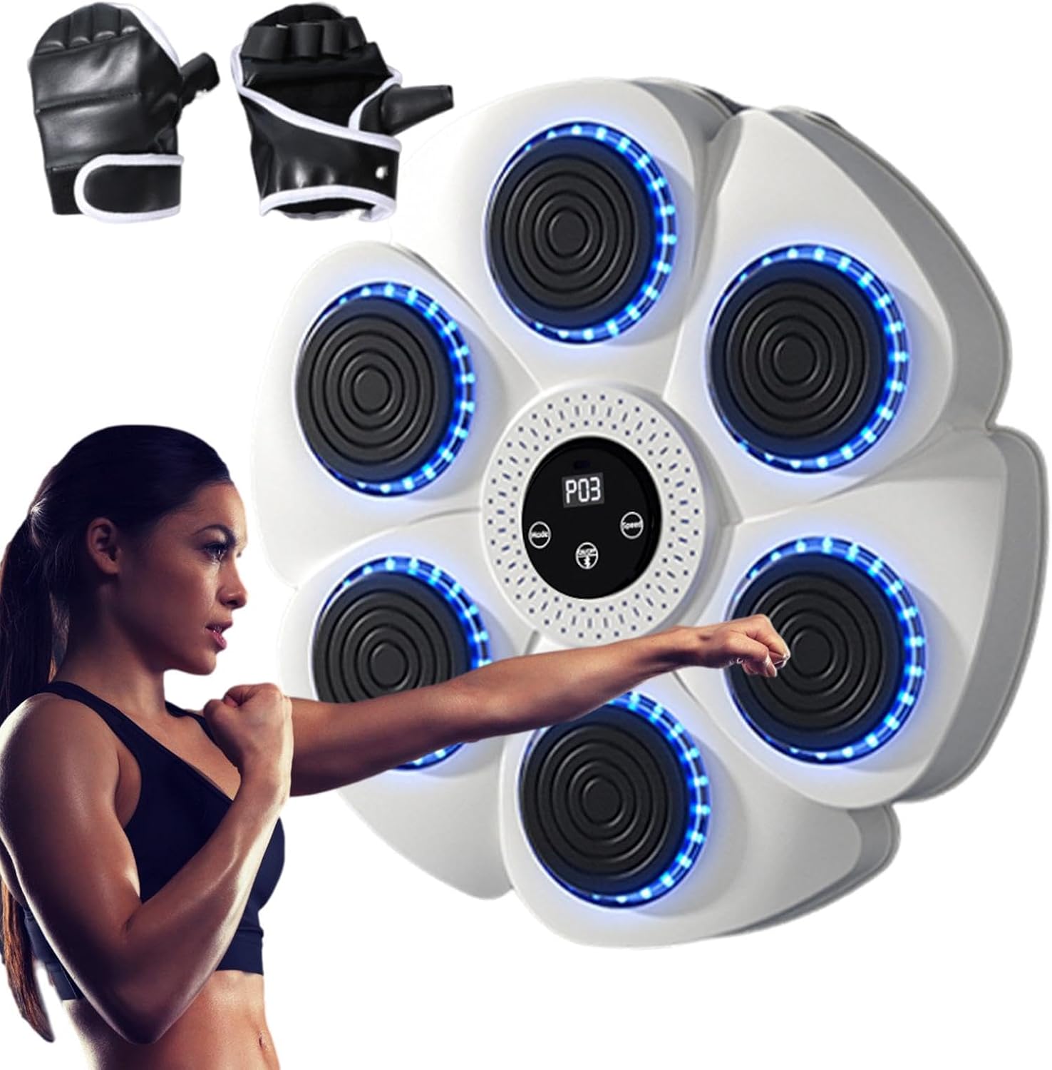 Music Boxing Machine - 40cm Smart Music Punching Machine Wall Punch Mat for Music | Music Punching Machine Indoor Wall Boxing Machine with Gloves Boxing Equipment