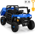 TOBBI Ride on Dump Truck with Electric Dump, Ride on Car with Remote Control, Kids Car to Drive Battery Power Wheels Electric Car Toys for Kids Toddlers Aged 3-8 with Music Player LED Light