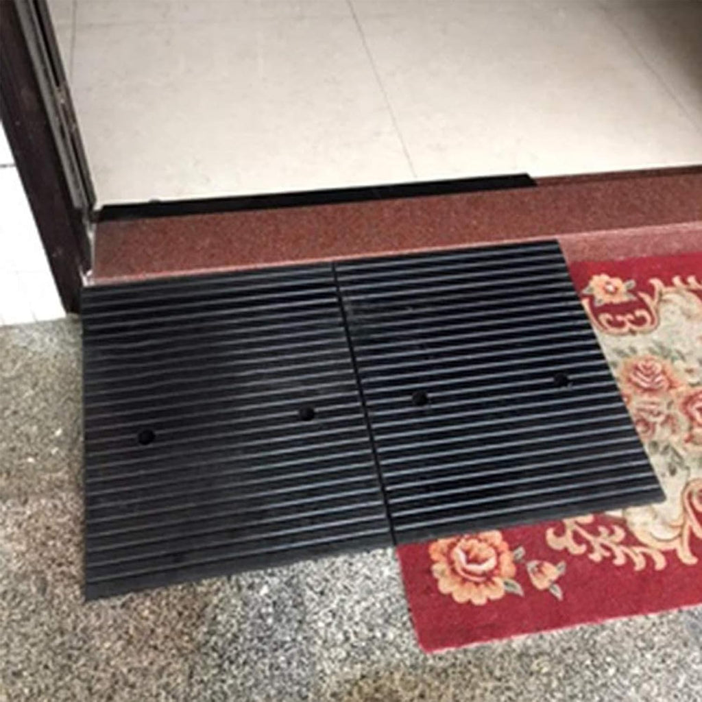 Driveway Ramp 2-5.5' Rise Rubber Heavy Duty Threshold Ramp 11023lbs for Kerb Vehicle Wheelchair Scooter Motorcycle(50 * 50 * 5cm/20 * 20 * 2in)
