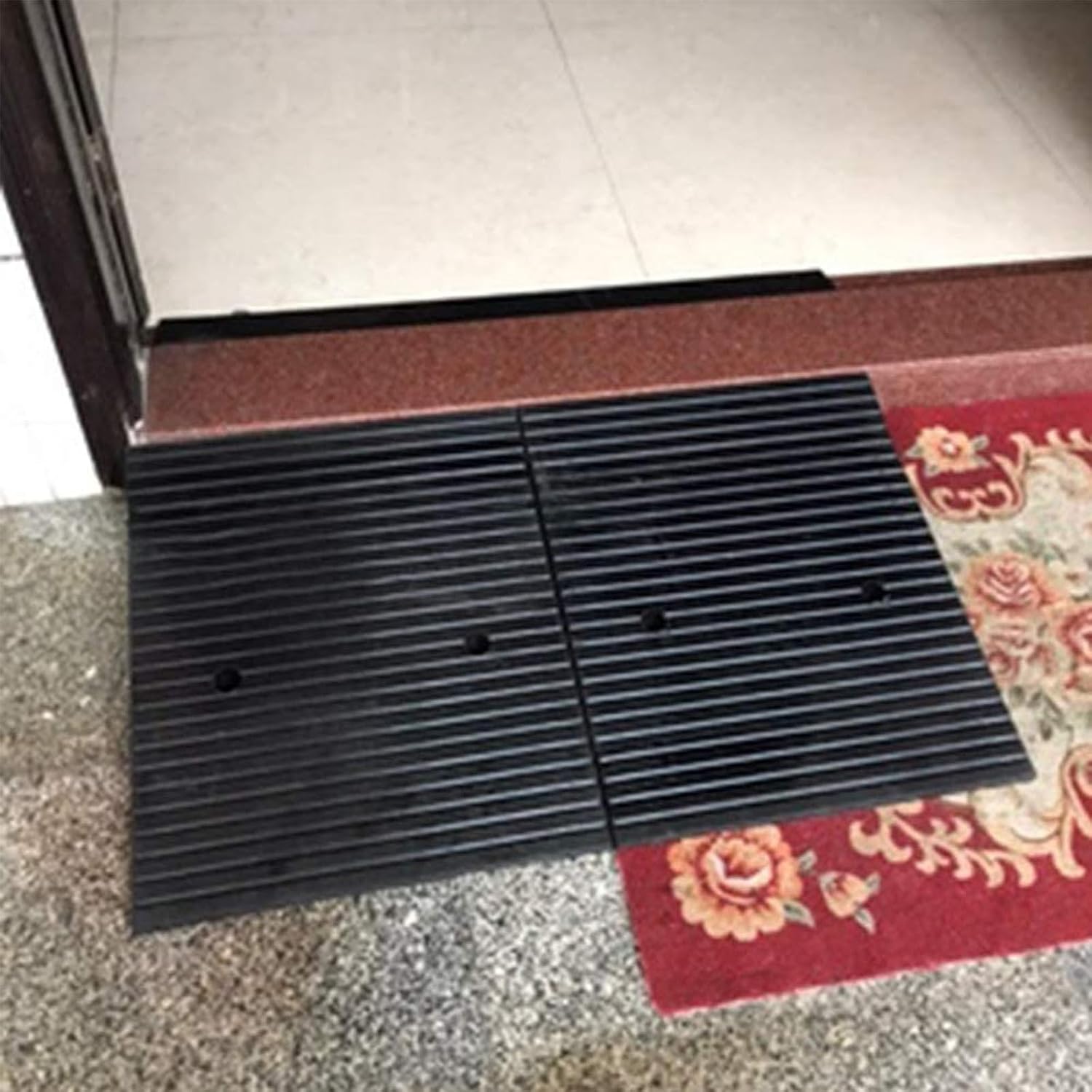 Driveway Ramp 2-5.5' Rise Rubber Heavy Duty Threshold Ramp 11023lbs for Kerb Vehicle Wheelchair Scooter Motorcycle(50 * 80 * 14cm/20 * 31 * 5.5in)