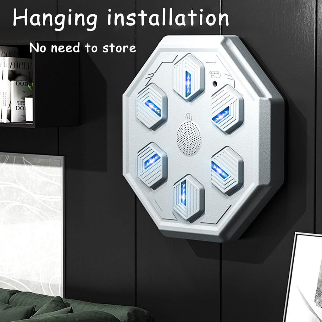Music Boxing Machine,Boxing Wall Mount Machine with LED Light Effects,Unisex Music Boxing Target for Gym Office and Home