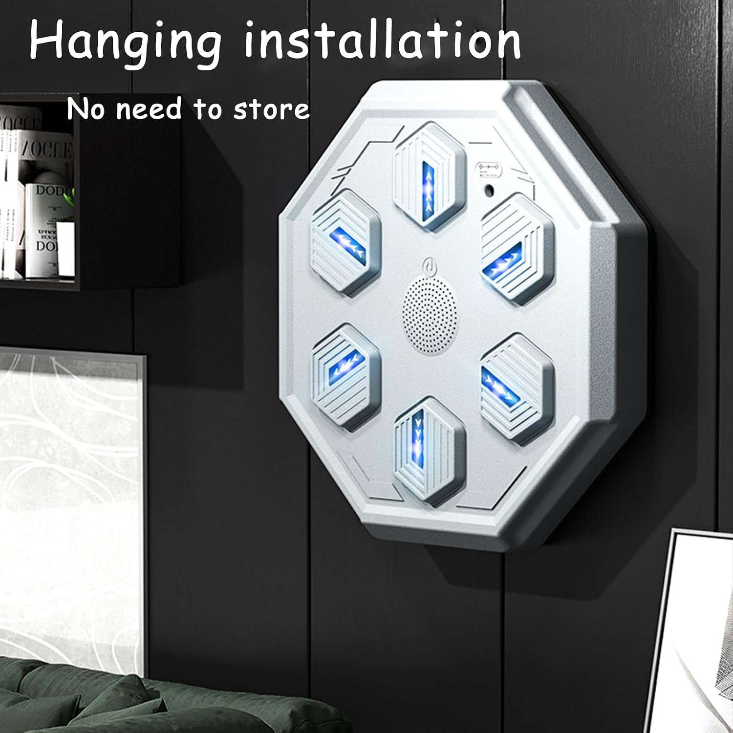Music Boxing Machine,Boxing Wall Mount Machine with LED Light Effects,Unisex Music Boxing Target for Gym Office and Home
