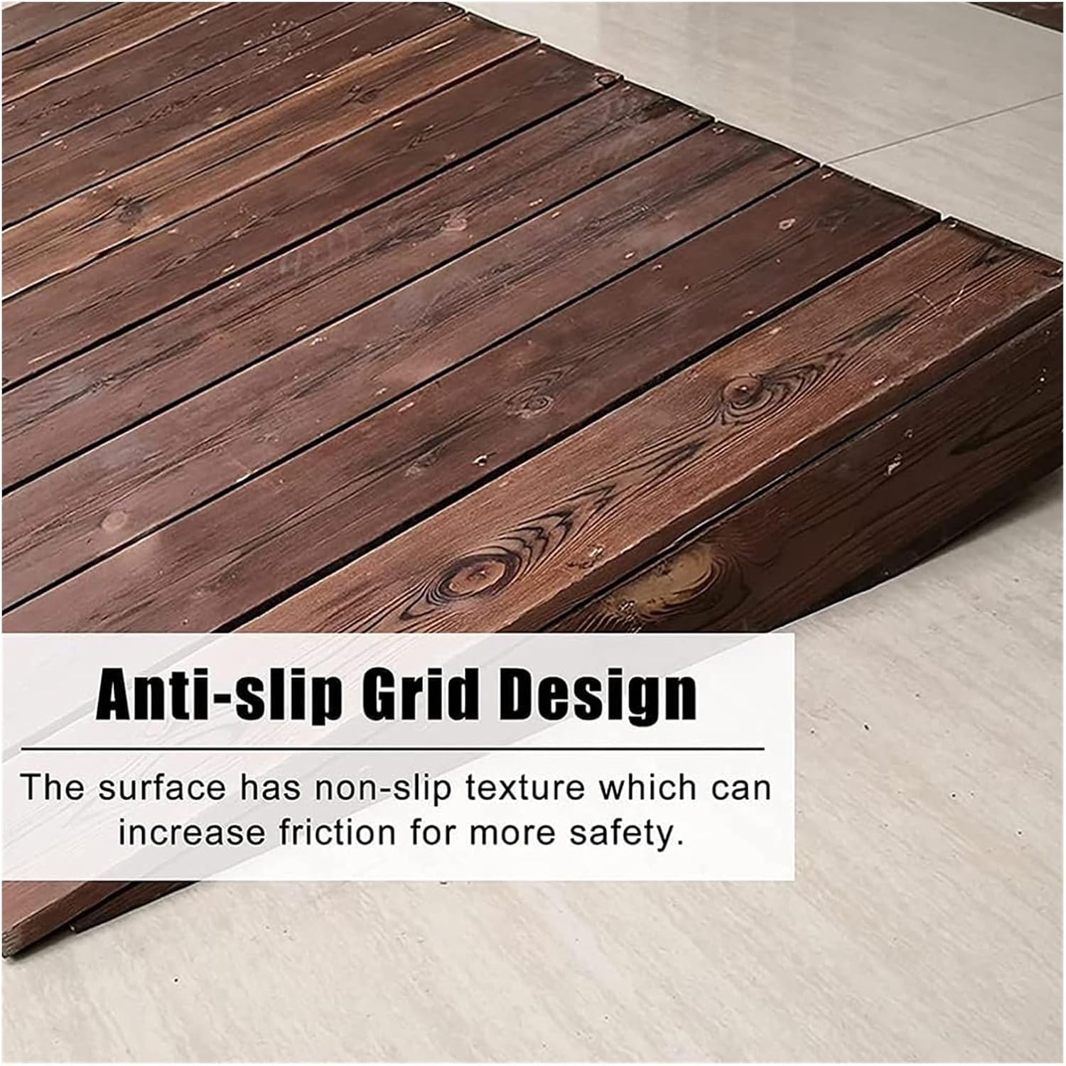 Wood Threshold Ramps 10/18/20/25cm Rise Entry Ramp,for Home/Steps/Stairs/Doorways/Curbs,Non Slip Surface,600lbs Capacity (Color : A, Size : 60x70x20cm(23.5x27.5x7.8in
