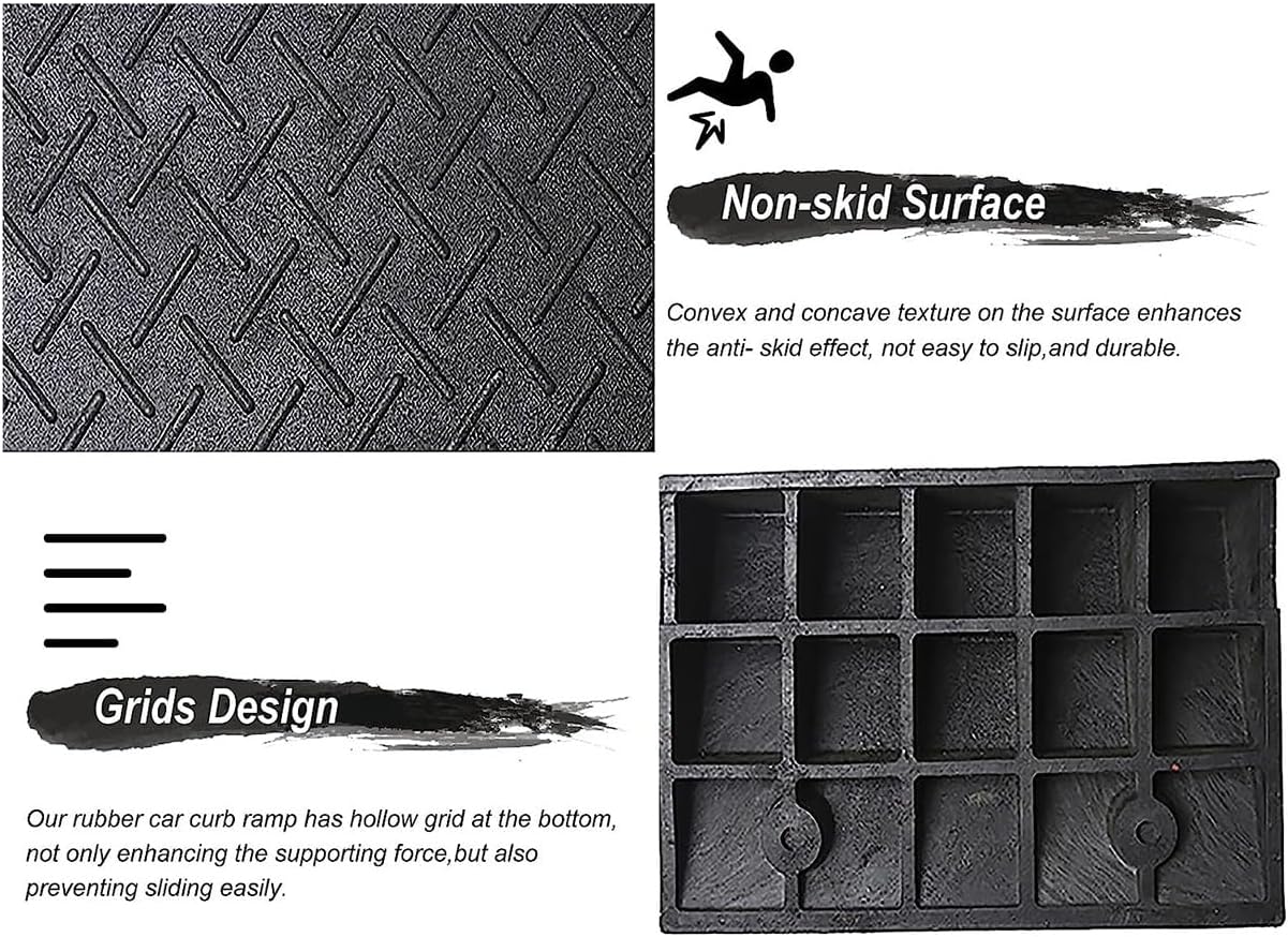 Kerb Ramps, Threshold Ramp, Driveway Curb Ramps for Wheelchair - 1.5in-4in Rise, Heavy Duty Transition Threshold Ramp with Non Slip Surface, Easy to Fix (Size : 5cm/2in Rise)