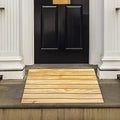 SHYP Wooden Threshold Ramp, 2-6' Rise Curb Ramp Wheelchair Ramp Doorway, Non-Slip Mobility Entry Ramp for Home/Front Door/Steps/Garage/Patio/Porch/Shed (Size : 15.3x13.8x5.9in/38.8x35x15cm)