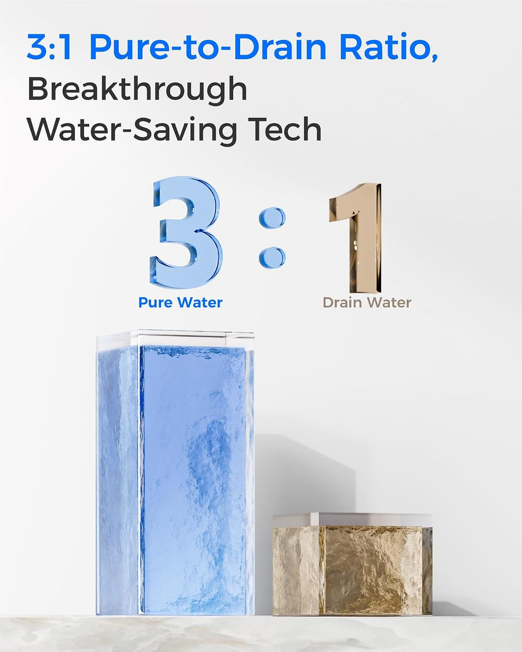 Waterdrop G3P800-RO Filter, Replacement for Waterdrop G3P800 Tankless Reverse Osmosis Water Filter, Reduce PFAS, 2-year Lifetime