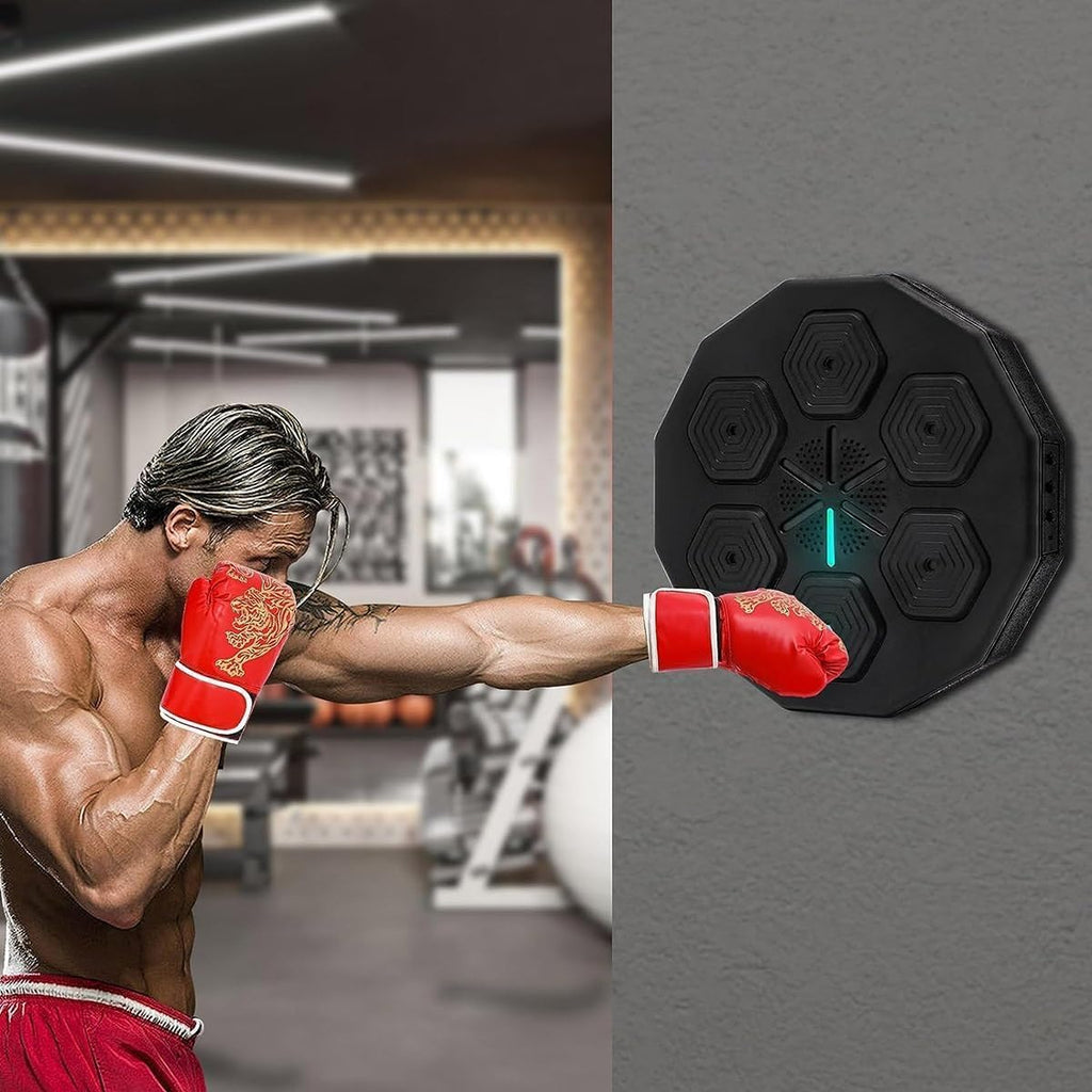 Boxing Machine with Music Home Wall Mount Punching Sports Equipment Portable Electronic Smart Focus Agility Training Target Punching Pads for Home Workout and Family Fun Gift