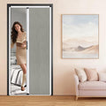 22x56in Accordion Door, Aluminum Frame with Waterproof,Heat-Insulating Cellular Fabric, Pleated Folding & Retractable Doors for Closet/Doorway/Bedroom/Bathroom/Living, Closets Gray
