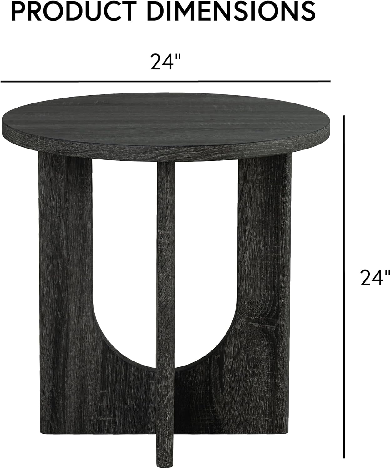 Furniture of America Ravyn Modern 3 Piece Round Coffee Table Set with Cutout Trestle Base, Living Room Set for Small Space, Home Office, Bedroom, Grey