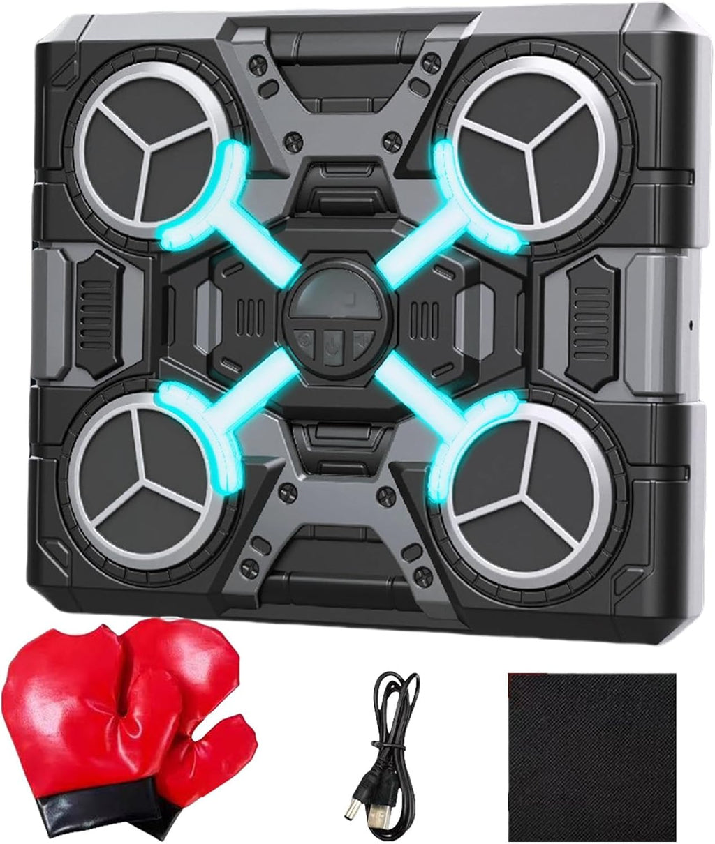 Interactive Boxing Game - High Energy Boxing Equipment, Digital Boxing Wall Punching Pads | Multifunctional Music Punch Machine, Musical Wall Boxing Machine with Gloves