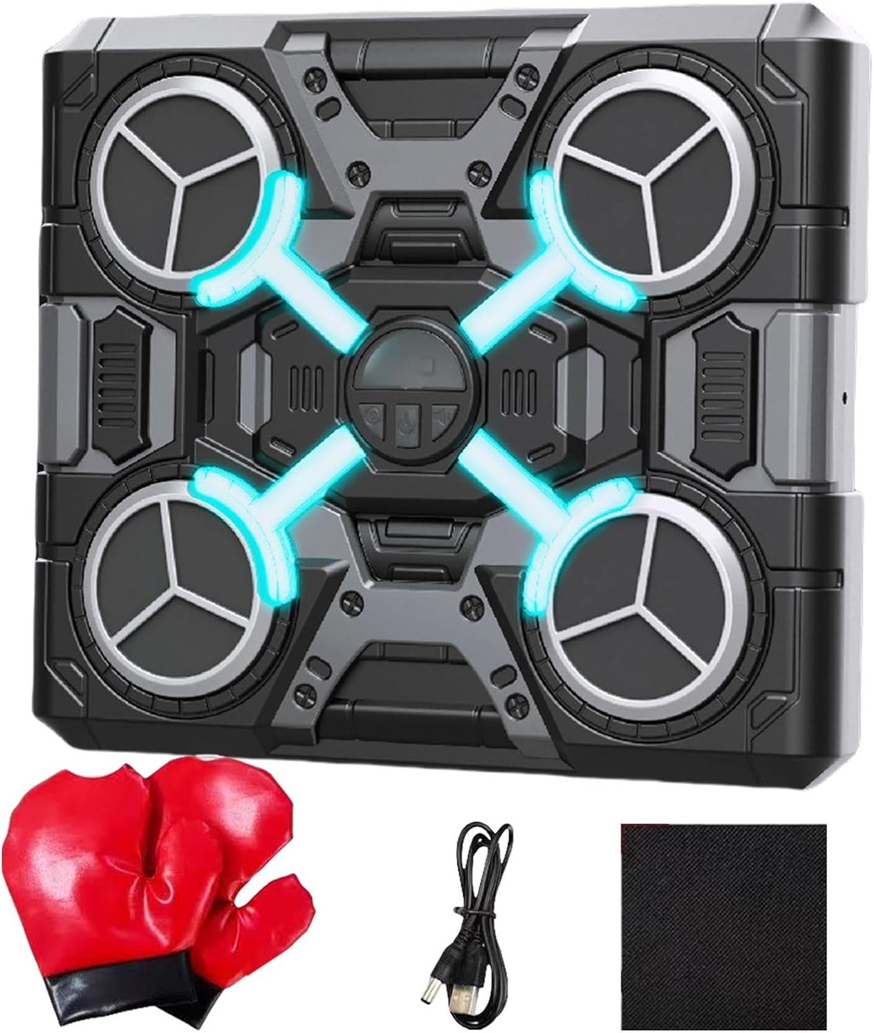 Interactive Boxing Game - High Energy Boxing Equipment, Digital Boxing Wall Punching Pads | Multifunctional Music Punch Machine, Musical Wall Boxing Machine with Gloves
