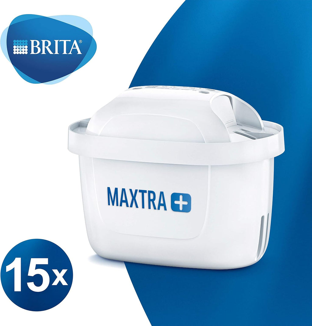 BRITA 1042931 Maxtra Replacement Water Filter Cartridges, Compatible With All Brita Jugs, Reduce Chlorine, Limescale And Impurities For Great Taste, 15 Pack