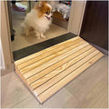 Outdoor Garden Wheelchair Ramps, Wooden Doorways Threshold Ramps for Elderly/Pets, 4inch/7inch/8inch Rise Entry Ramps(25.8 x 30 x 7cm)