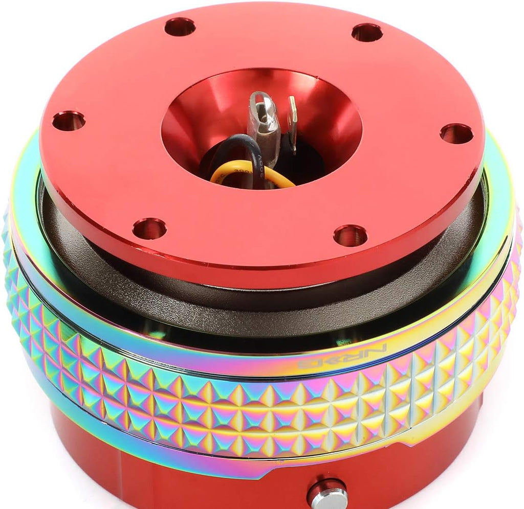 NRG Innovations SRK-210RD/MC Quick Release Kit (Red Body / Neochrome Pyramid Ring)