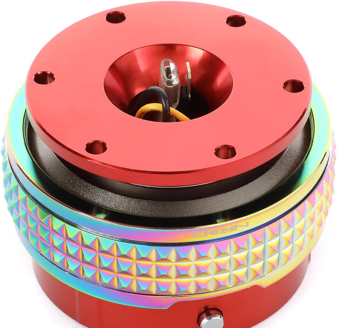 NRG Innovations SRK-210RD/MC Quick Release Kit (Red Body / Neochrome Pyramid Ring)