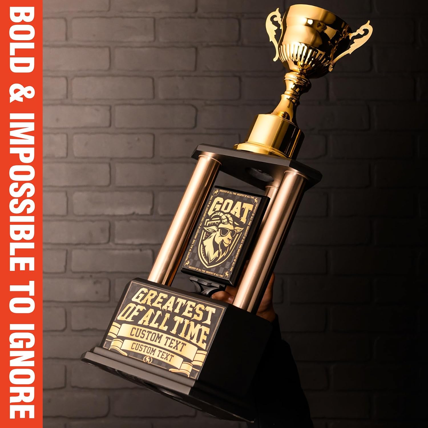 TrophySmack Goat 26' Custom Championship Trophy (Greatest of All Time)