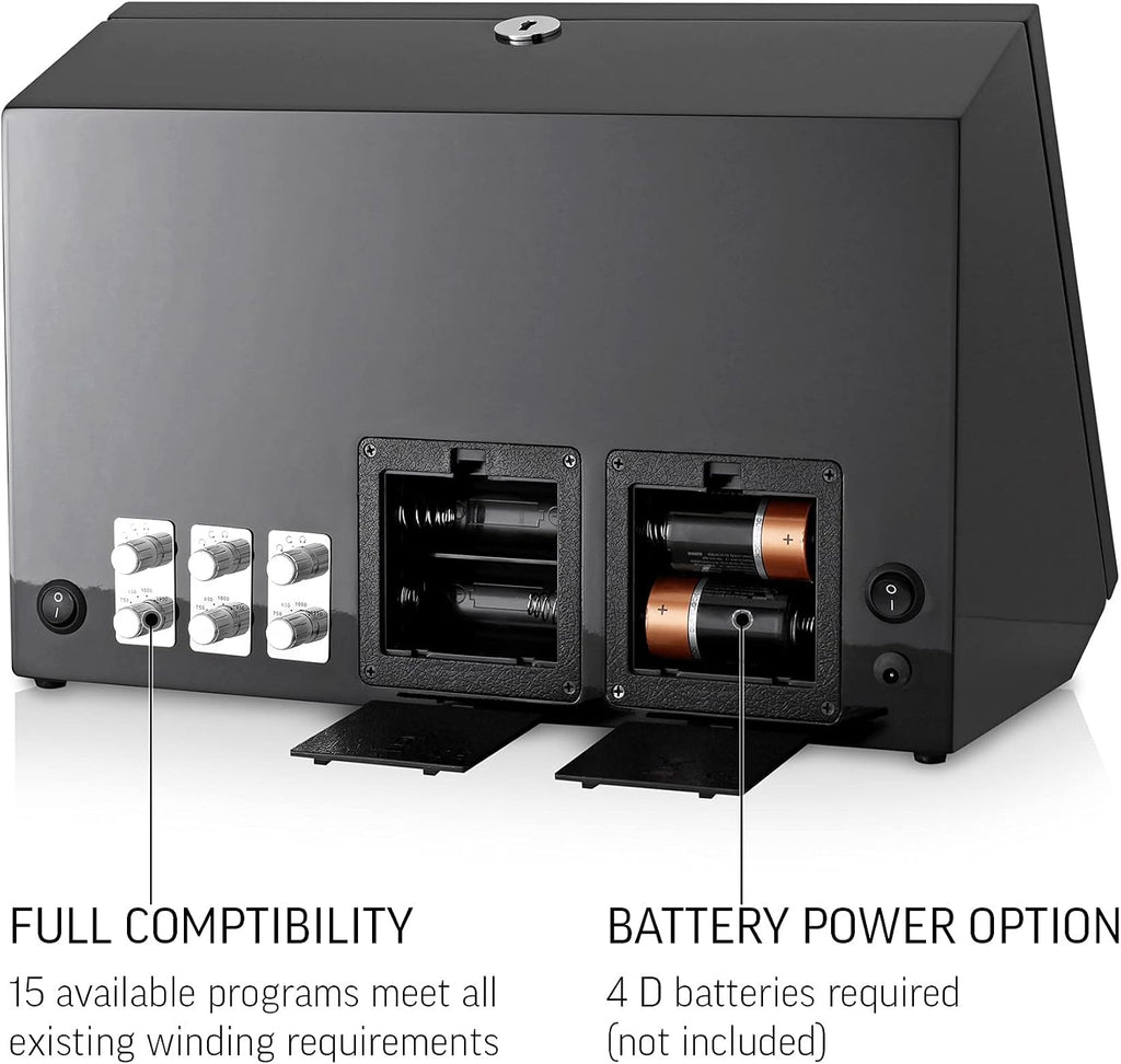 12 Watch Winder for Automatic Watches with Motor-Stop and Battery Option