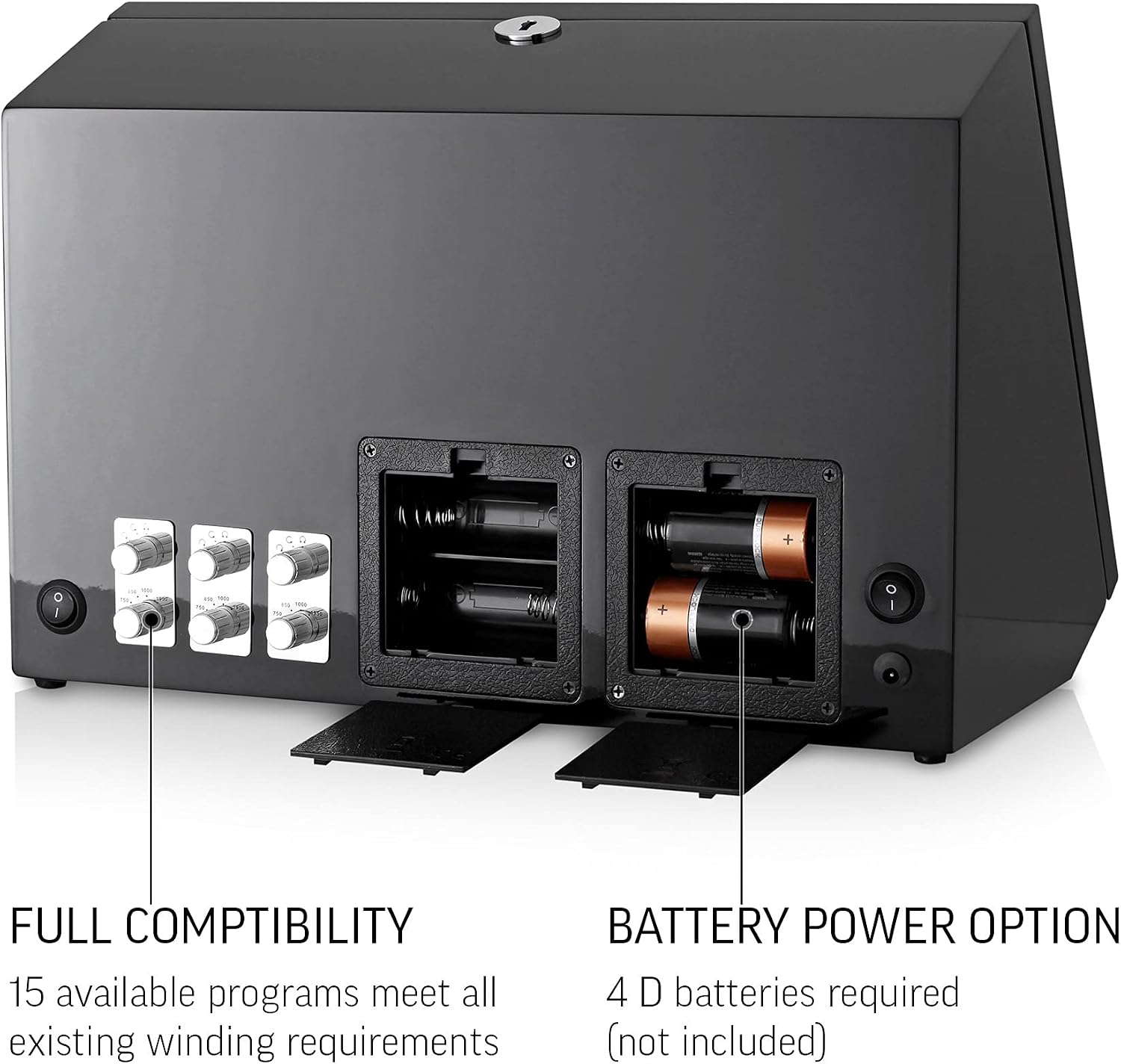 12 Watch Winder for Automatic Watches with Motor-Stop and Battery Option