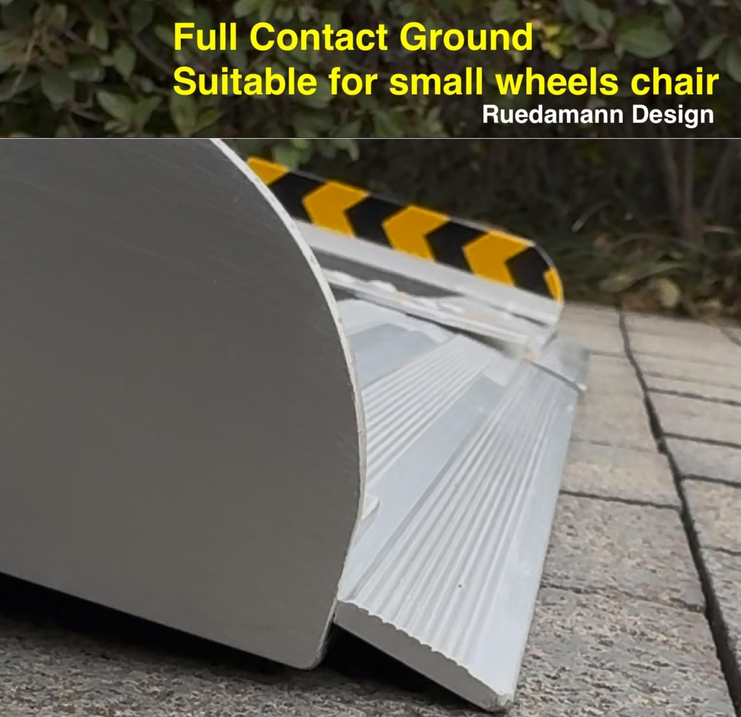 Ruedamann 4 FT Wheelchair Ramp, 30.3'' Wide Portable Ramps for Wheelchairs for Home, Non-Slip Aluminum Ramps with Handle, 600 LBS Capacity Wheelchair Ramps for Home Steps, Doorways, Door Entry, Stairs
