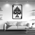 Aportif Metal Ace Of Spades Wall Decor, Ace Of Spades Card Wall Art, Poker Metal Wall Decor, Playing Cards Wall Decor, Housewarming Gift, Living Room Wall Decor (Black, 35x24 in / 90x60 cm)