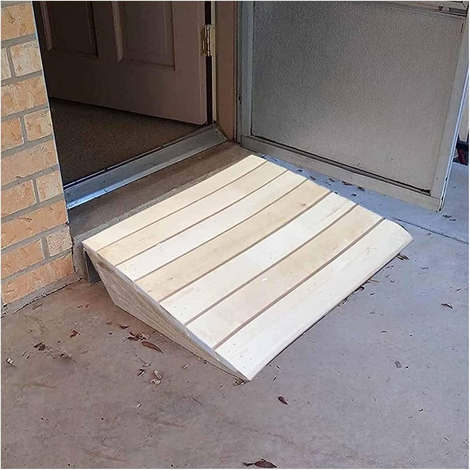 Wooden Threshold Wheelchair Ramps for Doorways 2' 3' 4' 5' 6' Rise, Non-Slip Surface Ramps for Home/Garden Step/Sheds Doors, Walkers Transition Ramp (Size : 30.8x30x9cm/12.1x11.8x3.5in)
