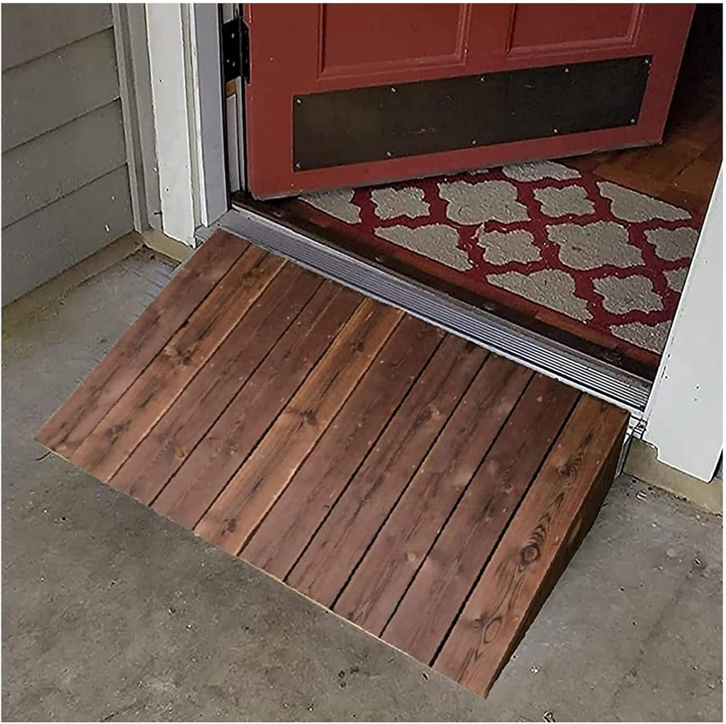 4' 7' 8' 10' 12' Rise Wooden Threshold Ramp for Home/Front Door/Yard/Doorways, Wheelchairs Walkers Car Motorcycle Entry Stair Steps Transition Ramp(Size : 23.6x39.4x12in/60x100x30cm)