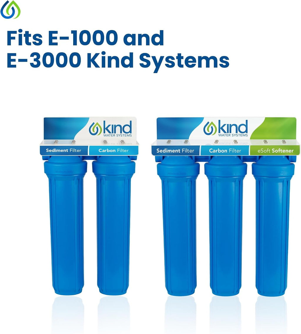 Kind Water Systems Kind Water 5-Micron Sediment & Carbon Replacement Filters – Fits Kind & Evo E-1000/E-3000 Whole House Water Systems – Includes O-Ring Kit & Lubrication – 6-12-Month Filter Refill