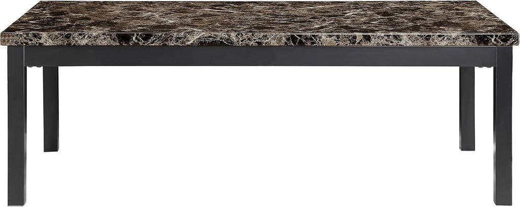 Lexicon Malaya 3-Piece Set Faux Marble Occasional Table, Brown
