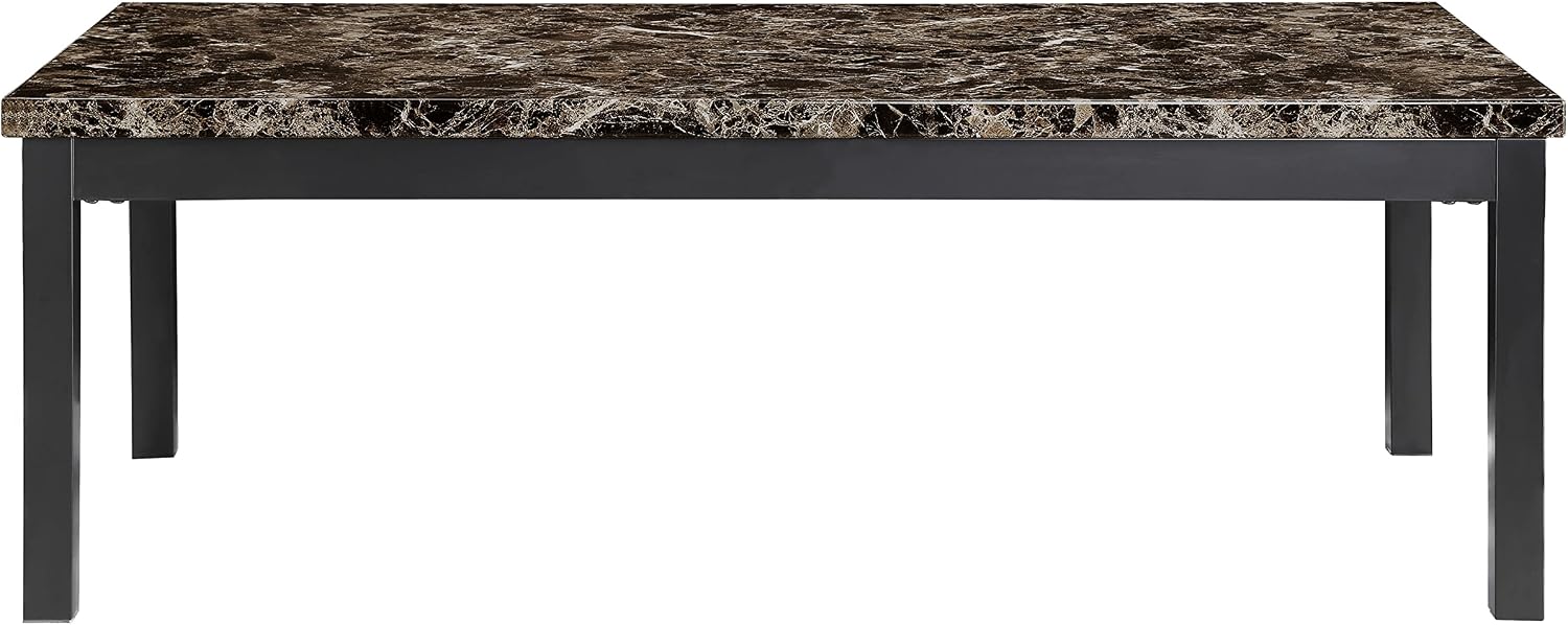 Lexicon Malaya 3-Piece Set Faux Marble Occasional Table, Brown