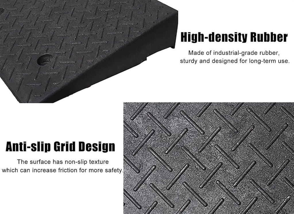 Ramps Threshold Ramp, Rv Cars Curb Ramp Threshold for Truck/Lawn Mower/Mobility Scooters, 3inch / 4inch / 5inch / 6inch Rise, Garden Garage Door Access Ramps(19.7' x 12.6' x 4.3') (19.7' x 15' x 6.3