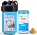H&G Lifestyles Whole House Portable Water Softener 50,000 Gallons | Hose Filter for Hard Water,Inline Small Water Softener for Washing Machine Water Heater,Scale Inhibitor Filter