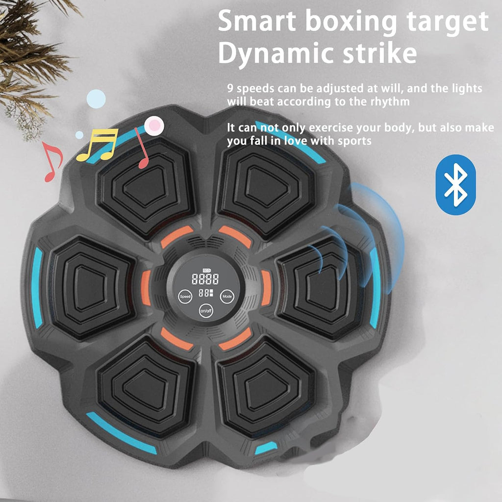 Music Boxing Machine,Wall-Mounted Music Punching Machine with 9-Speed Adjustable,Boxing Gym Equipment with LED Display for Beginners