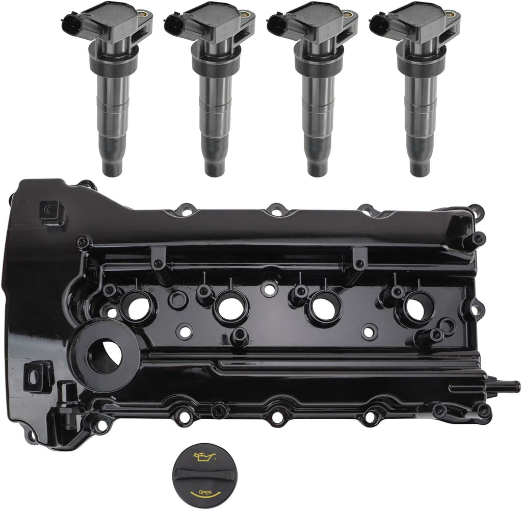 TRQ Ignition Coil Kit 4 Piece Compatible with 2011-2014 Hyundai Sonata 2011-2013 Tucson 2010-2013 Kia Forte Forte Koup 2011-2015 Optima Sportage
