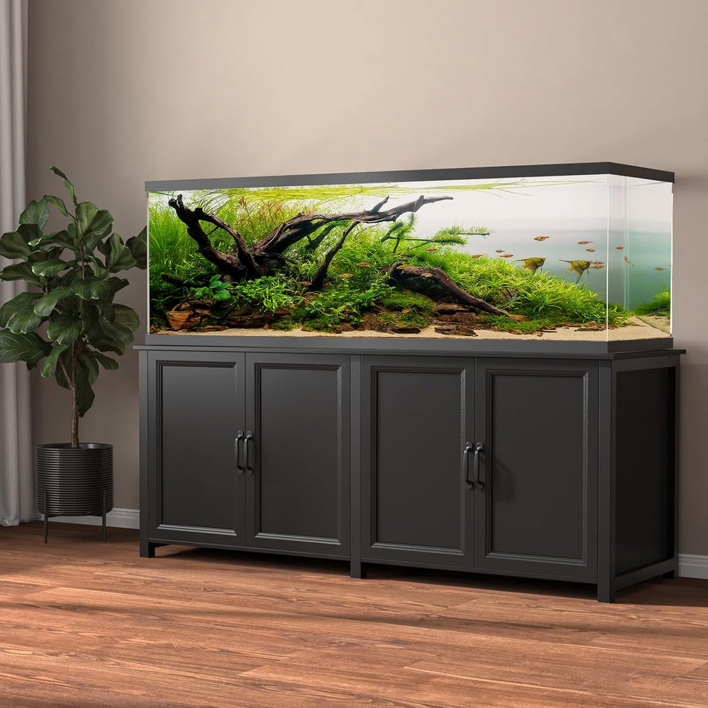 GDLF 180-200 Gallon Large Fish Tank Stand, Aquarium Stand with 72'*24' Tabletop Fits 125/150/180/200 Volumns Aquariums,2200LBS Capacity Heavy Duty