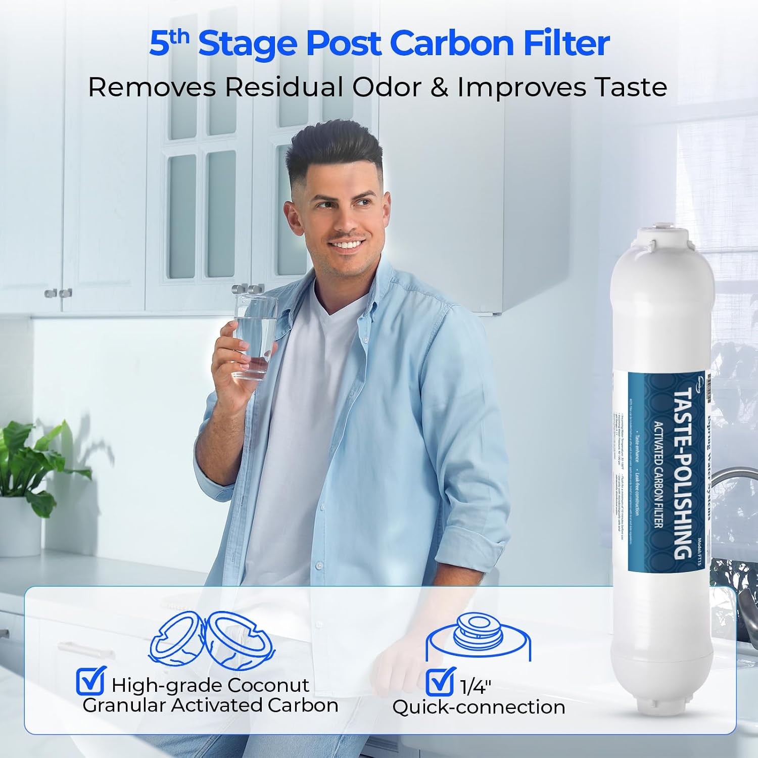iSpring F28K75 NSF Certified 3-Year Replacement Set for 6-Stage Reverse Osmosis RO Systems with Alkaline Mineral Filter, 28 Pieces, White