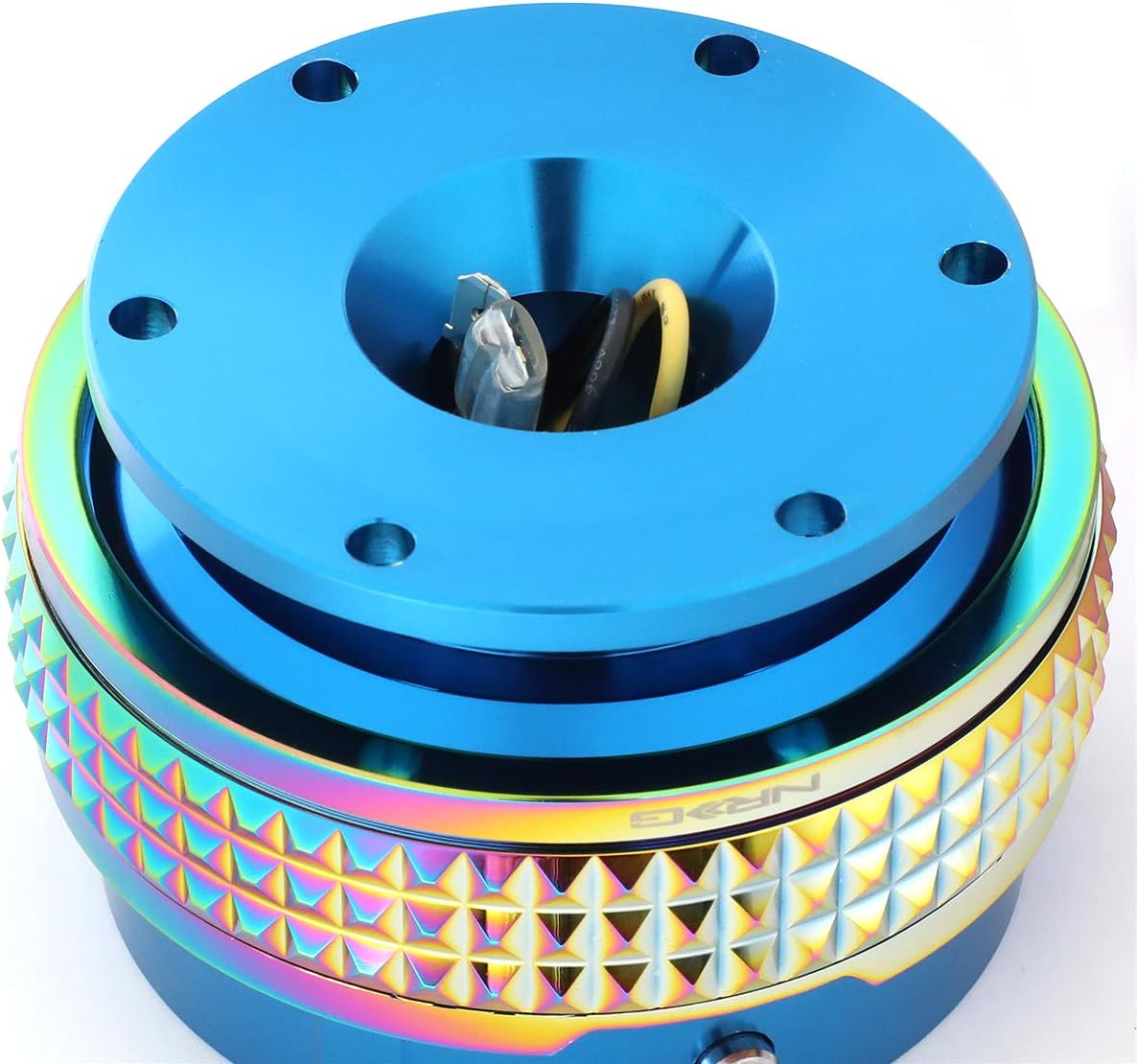 NRG Innovations SRK-210BL/MC Quick Release Kit (Blue Body / Neochrome Pyramid Ring)