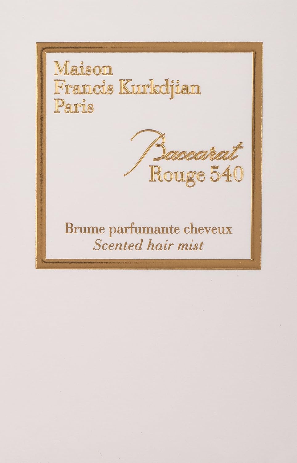 Maison Francis Kurkdjian Baccarat Rouge 540 Parfumante Scented Hair Mist For Women 2.4 Ounce