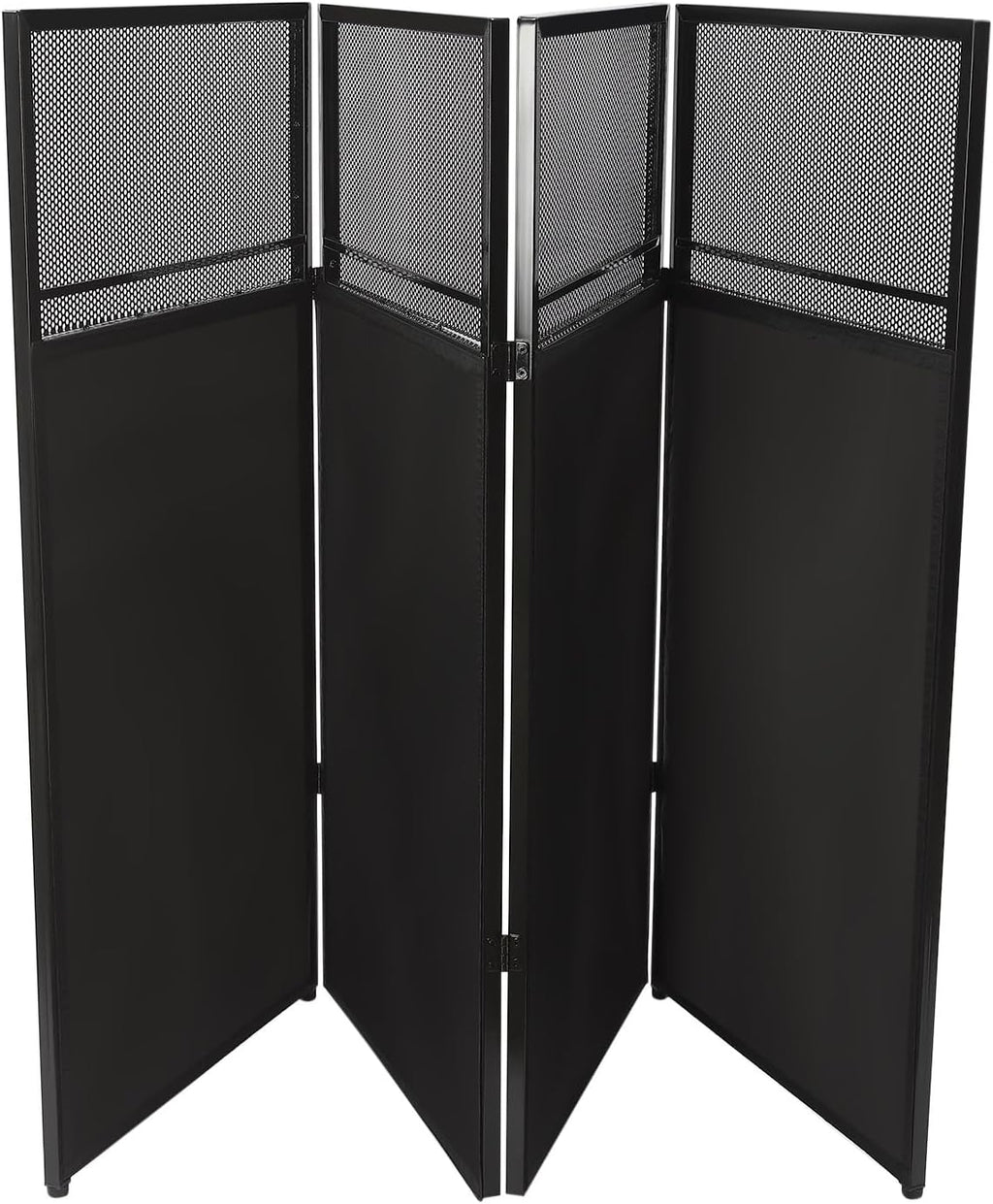 DJ Event Facade Booth with Lighting Scrim and Carry Bag, Portable DJ Facade Table Station Flat Table Top 20x40in, DJ Controller Stand, DJ Mixer Display Stand,Recording Mixer Stand (Black)