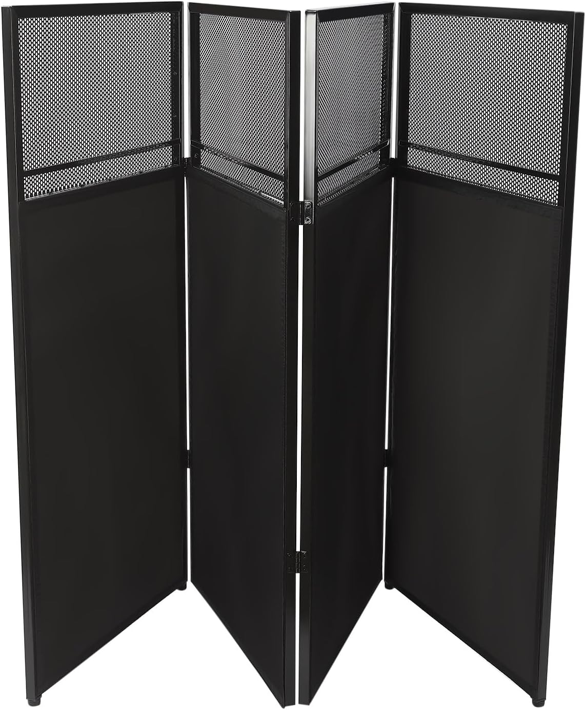 DJ Event Facade Booth with Lighting Scrim and Carry Bag, Portable DJ Facade Table Station Flat Table Top 20x40in, DJ Controller Stand, DJ Mixer Display Stand,Recording Mixer Stand (Black)
